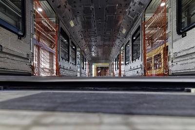 Schienenfahrzeugproduktion bei Stadler in Berlin 2019 02 12 Berlin Deutschland Schienenfahrzeug-stock-foto