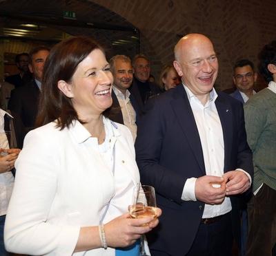 Kai Wegner, Katharina G?nther-W?nsch beim traditionellen Neujahrsempfang der CDU Spandau in der Spandauer Zitadelle. ***-stock-foto