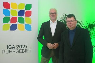 28.01.2025 Essen, Pressekonferenz der Organisatoren der Internationalen Gartenschau 2027 im Messecentrum Essen. Das Orga-stock-foto