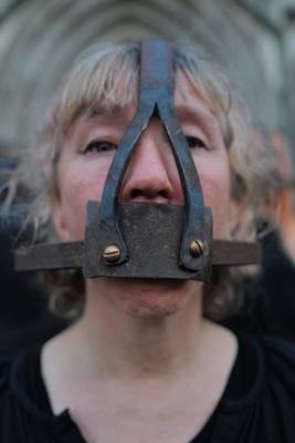 Apocalypse Theatrics theatrical protest in London-stock-photo