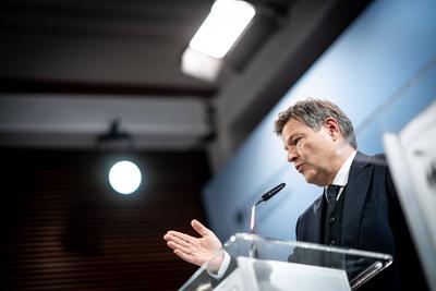 Vorstellung Jahreswirtschaftsbericht 2025 durch Robert Habeck, Bundesminister f?r Wirtschaft und Klimaschutz-stock-foto