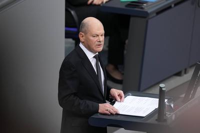 Deutscher Bundestag, 209. Plenarsitzung Regierungserklaerung-stock-foto