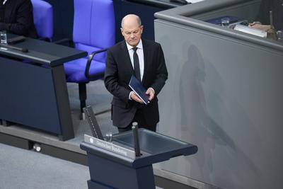 Deutscher Bundestag, 209. Plenarsitzung Regierungserklaerung-stock-foto