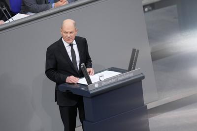 Deutscher Bundestag, 209. Plenarsitzung Regierungserklaerung-stock-foto