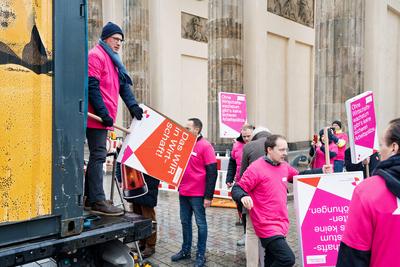29.01.2025,Berlin,Bundesweiter Aktionstag Kundgebung am Brandenburger Tor: Gemeinsam f?r die Wirtschaftswende, Wirtschaf-stock-foto
