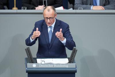 Deutscher Bundestag, 209. Plenarsitzung Regierungserklaerung-stock-foto