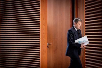 Vorstellung Jahreswirtschaftsbericht 2025 durch Robert Habeck, Bundesminister f?r Wirtschaft und Klimaschutz-stock-foto
