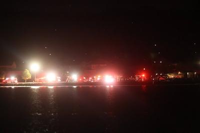 American Airlines Jet Crashes into Military Helicopter-stock-foto