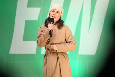 Wahlkampftermin der Gr?nen in Potsdam-stock-foto