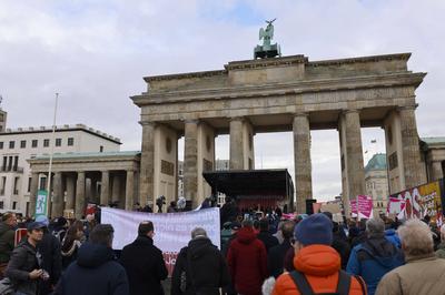 Demonstration der Wirtschaftsverb?nde-stock-foto