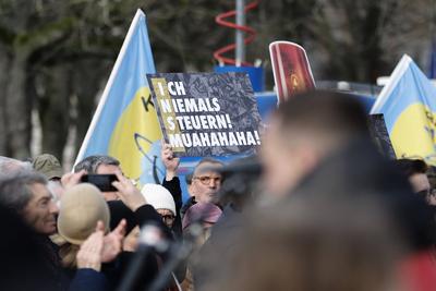 Demonstration der Wirtschaftsverb?nde-stock-foto