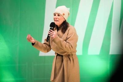 Wahlkampftermin der Gr?nen in Potsdam-stock-foto