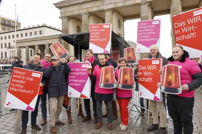 Demonstration der Wirtschaftsverb?nde-stock-foto