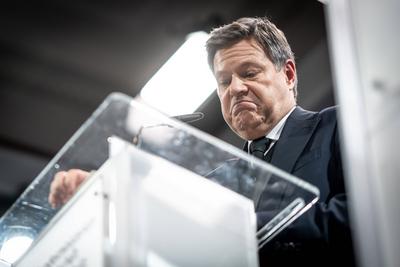Vorstellung Jahreswirtschaftsbericht 2025 durch Robert Habeck, Bundesminister f?r Wirtschaft und Klimaschutz-stock-foto