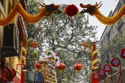 Indian Chinese Community Celebrate Chinese New Year-stock-photo