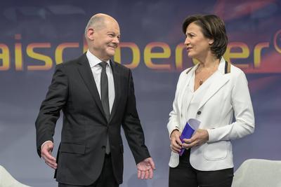 GER, Berlin, TV, maischberger, Scholz, 29.01.2025,-stock-photo