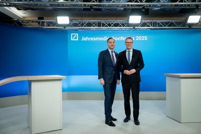 Deutsche Bank Jahresmedienkonferenz 2025-stock-foto