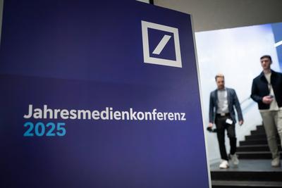 Deutsche Bank Jahresmedienkonferenz 2025-stock-foto