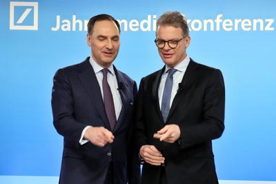 30.01.2025, Frankfurt DEU, Jahrespressekonferenz der Deutsche Bank AG. Christian Sewing, Vorsitzender des Vorstandes Deu-stock-foto