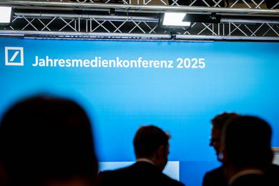 Deutsche Bank Jahresmedienkonferenz 2025-stock-foto