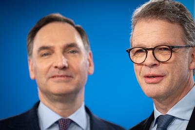 Deutsche Bank Jahresmedienkonferenz 2025-stock-foto