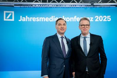 Deutsche Bank Jahresmedienkonferenz 2025-stock-foto