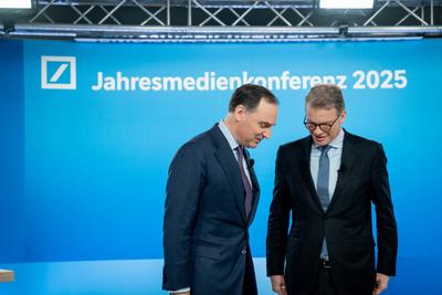 Deutsche Bank Jahresmedienkonferenz 2025-stock-foto