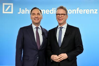30.01.2025, Frankfurt DEU, Jahrespressekonferenz der Deutsche Bank AG. Christian Sewing, Vorsitzender des Vorstandes Deu-stock-foto