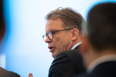 Deutsche Bank Jahresmedienkonferenz 2025-stock-foto