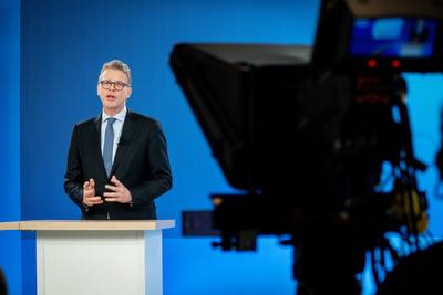 Deutsche Bank Jahresmedienkonferenz 2025-stock-foto