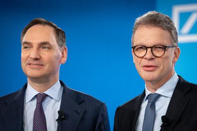 Deutsche Bank Jahresmedienkonferenz 2025-stock-foto