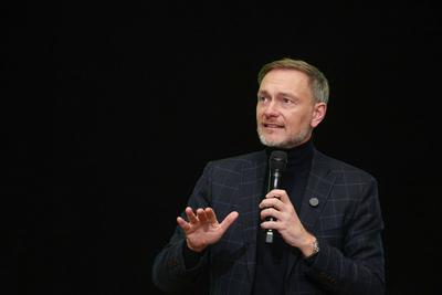 Christian Lindner in G?tersloh-stock-foto