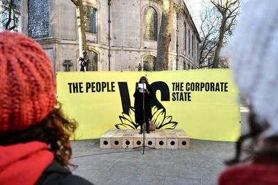 Free Political Prisoners Protest in London-stock-photo
