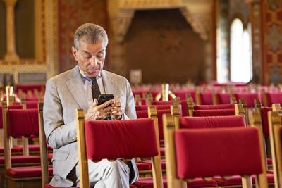 Diskussion Deutsch Sein Wartburg Eisenach 08072024 - Der Publizist Michel Friedman +++ Im Rahmen ihrer Reise durch Brand-stock-foto