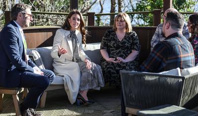 Kate Middleton in South Wales-stock-photo