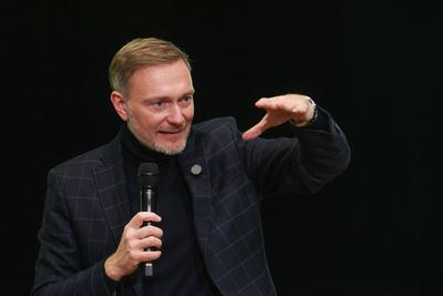 Christian Lindner in G?tersloh-stock-foto