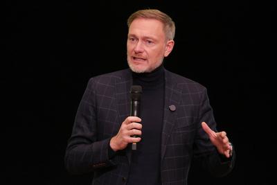 Christian Lindner in G?tersloh-stock-foto