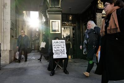 Free Political Prisoners Protest in London-stock-photo