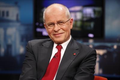 Berthold Huber (IG Metall-Chef) in der ZDF-Talk-Show Maybrit Illner am 19.11.2009 in Berlin (Thema der Sendung: Das Wun-stock-foto