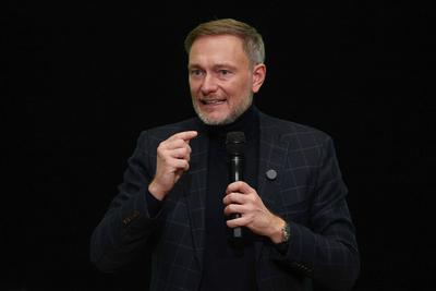Christian Lindner in G?tersloh-stock-foto