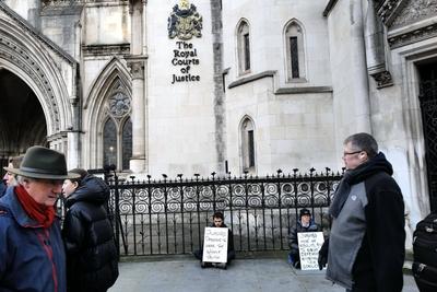 Free Political Prisoners Protest in London-stock-photo