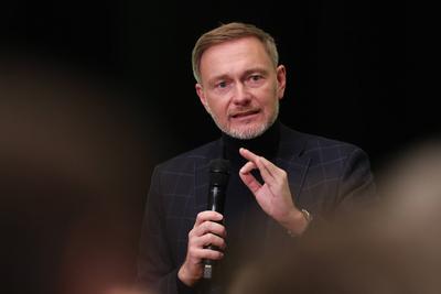 Christian Lindner in G?tersloh-stock-foto
