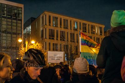 Demo gegen Rechts-stock-photo