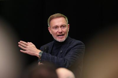 Christian Lindner in G?tersloh-stock-foto
