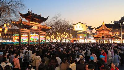 Confucius Temple Tour in Nanjing-stock-photo