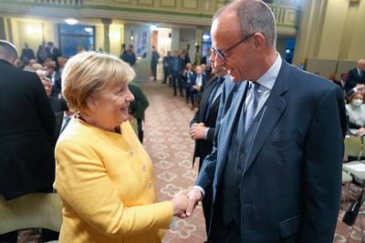40 Jahre nach der Kanzlerwahl- Eroeffnungsveranstaltung der Helmut Kohl Stiftung Aktuell; 27.09.2022, Berlin, Angela Me-stock-foto