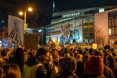 Demo gegen Rechts-stock-photo