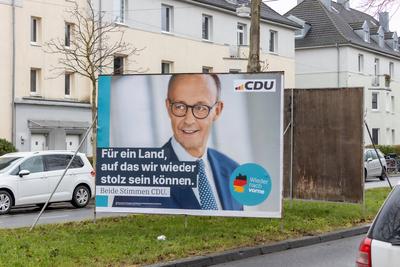 Wahlplakate zur Bundestagswahl 2025 in Bonn - 29.01.2025-stock-foto