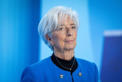 Pressekonferenz der EZB Europaeische Zentralbank-stock-foto