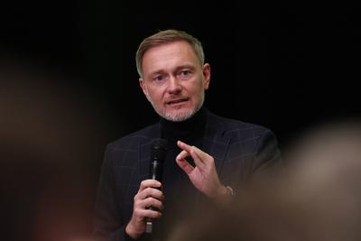 Christian Lindner in G?tersloh-stock-foto